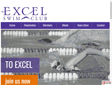 Tablet Screenshot of excelswimclub.org
